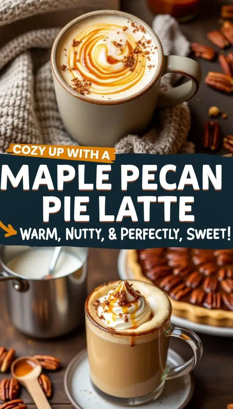 Pinterest pin for Maple Pecan Pie Latte