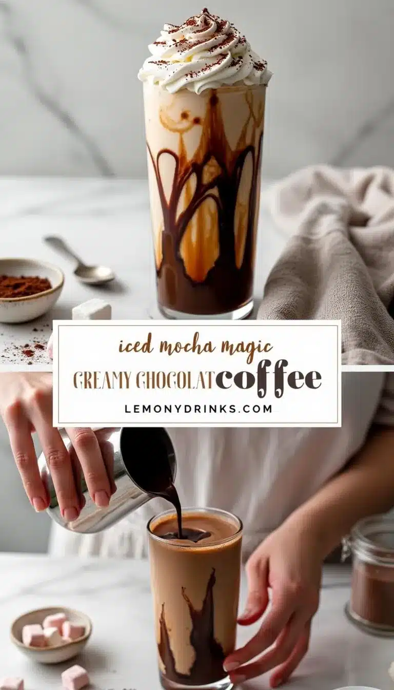Pinterest pin for iced mocha