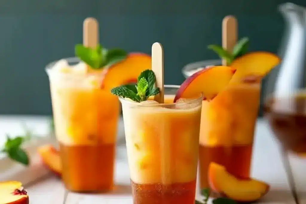 Peach Iced Tea Popsicles