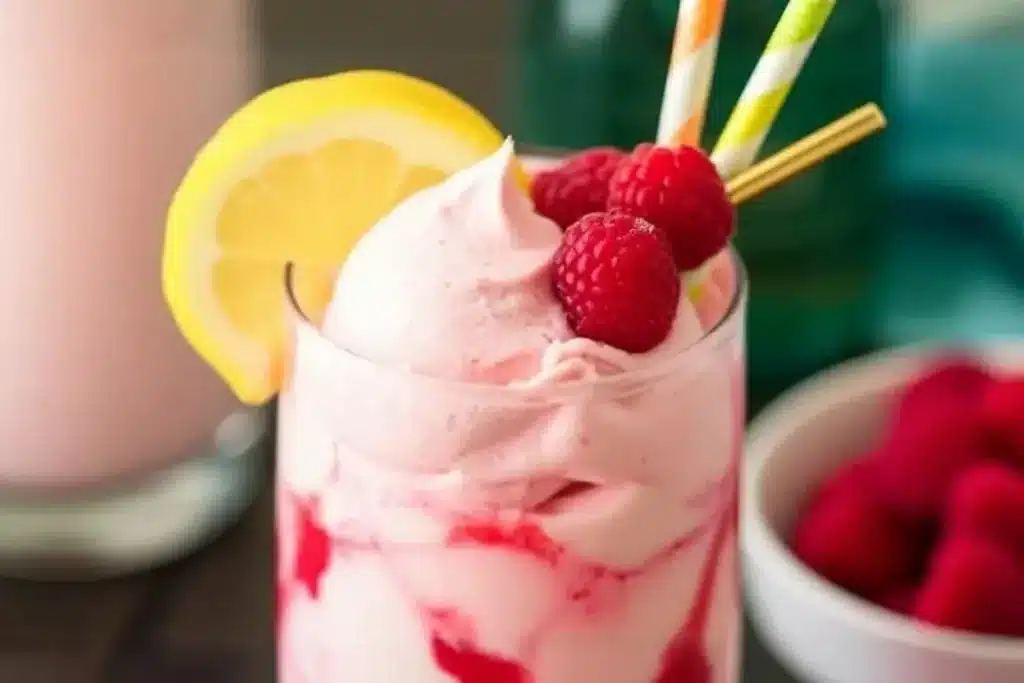 raspberry lemonade float