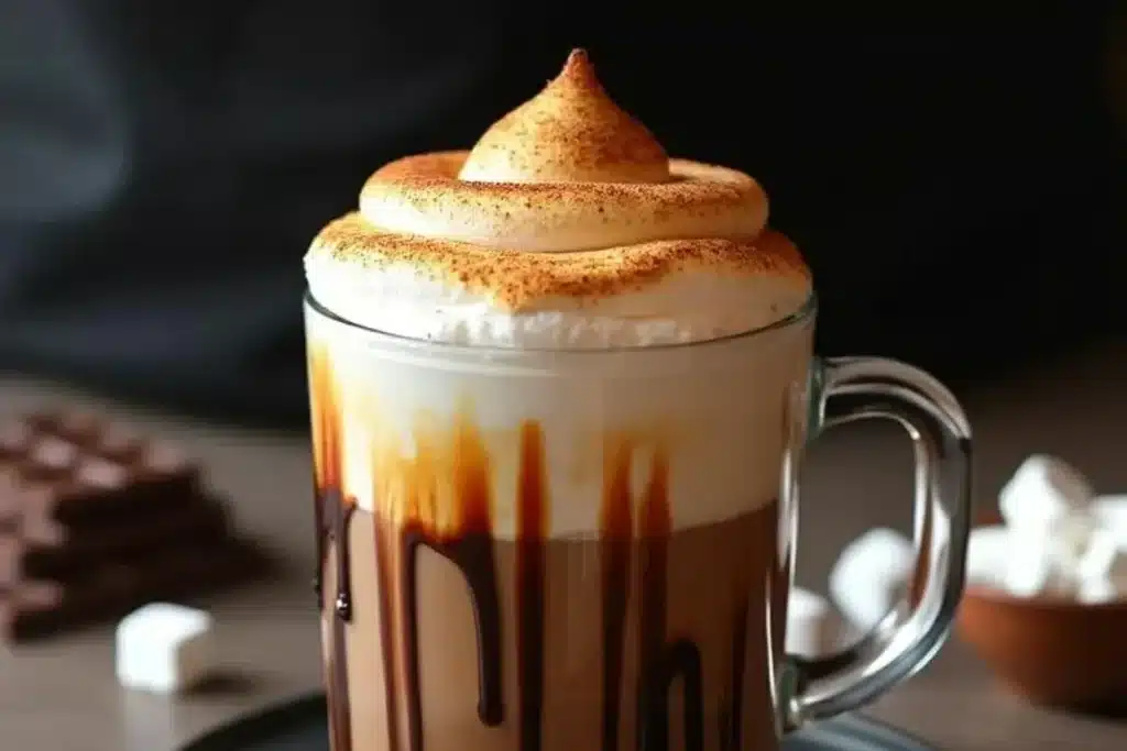 toasted marshmallow mocha latte