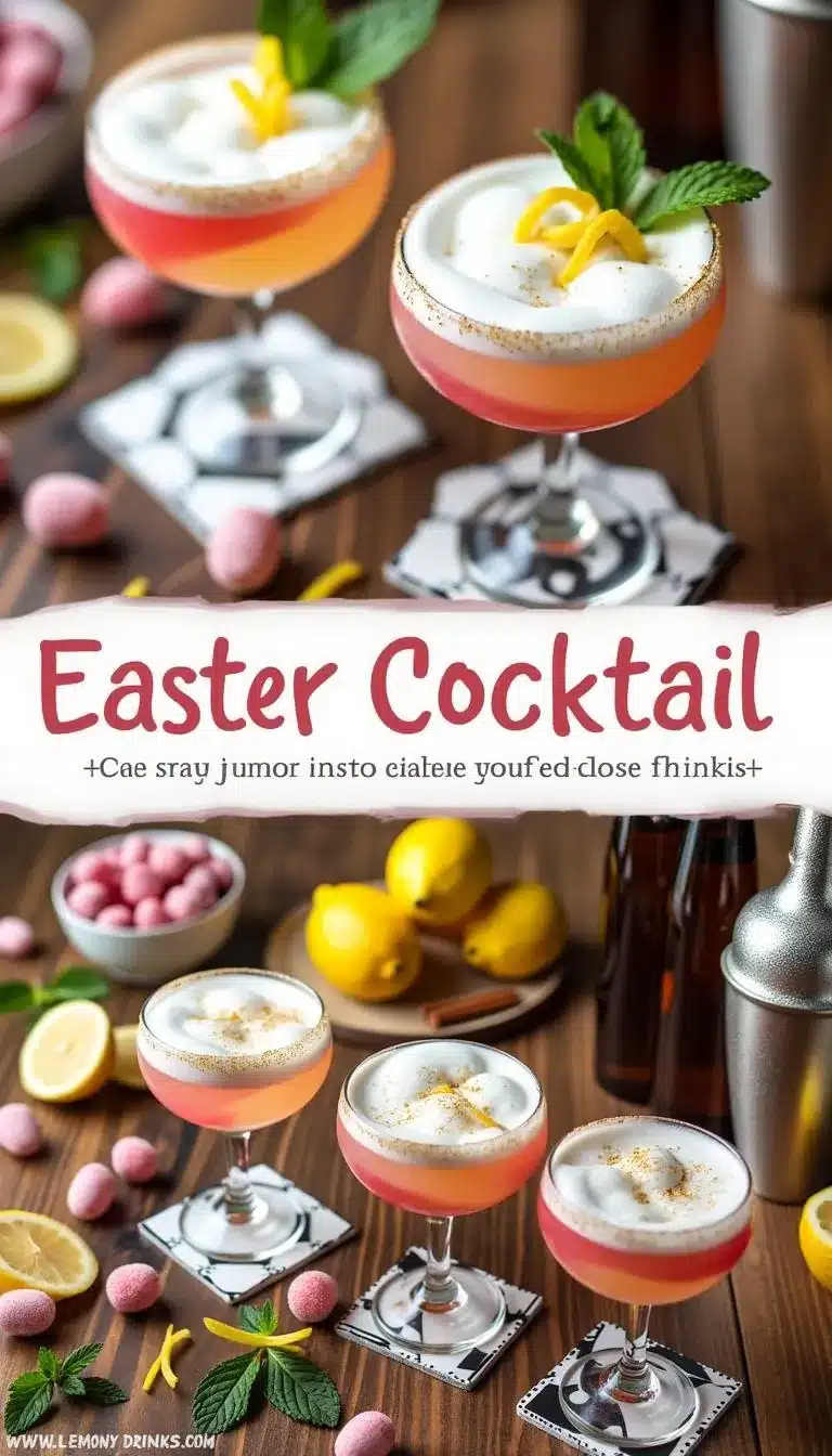 Pinterest pin for Easter cocktail delight