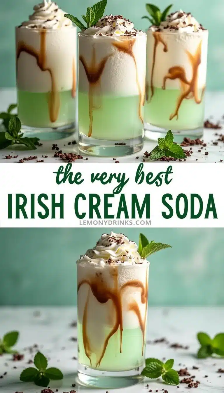 Pinterest pin for Irish Cream Soda