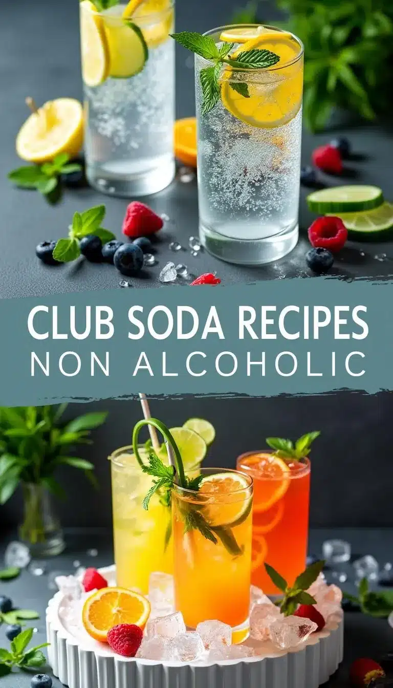 Pinterest pin for club soda recipes non alcoholic