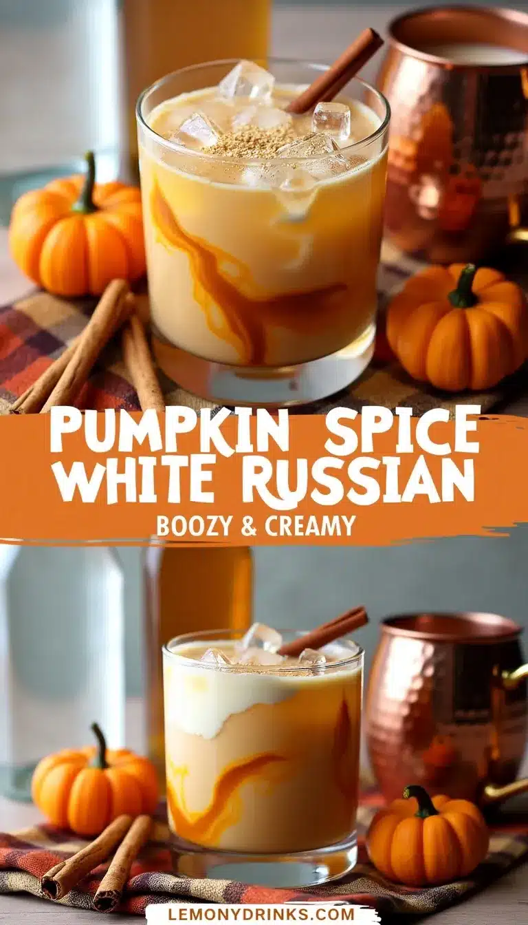 Pinterest pin for Pumpkin Spice White Russian