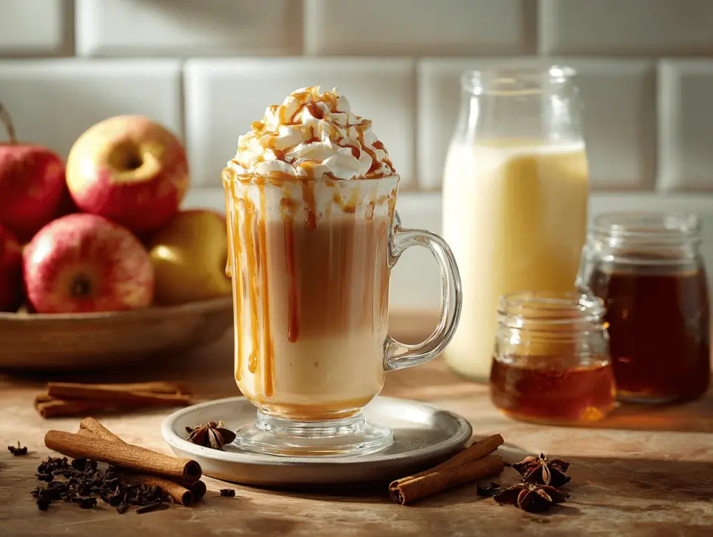 apple cider chai tea latte - featured image