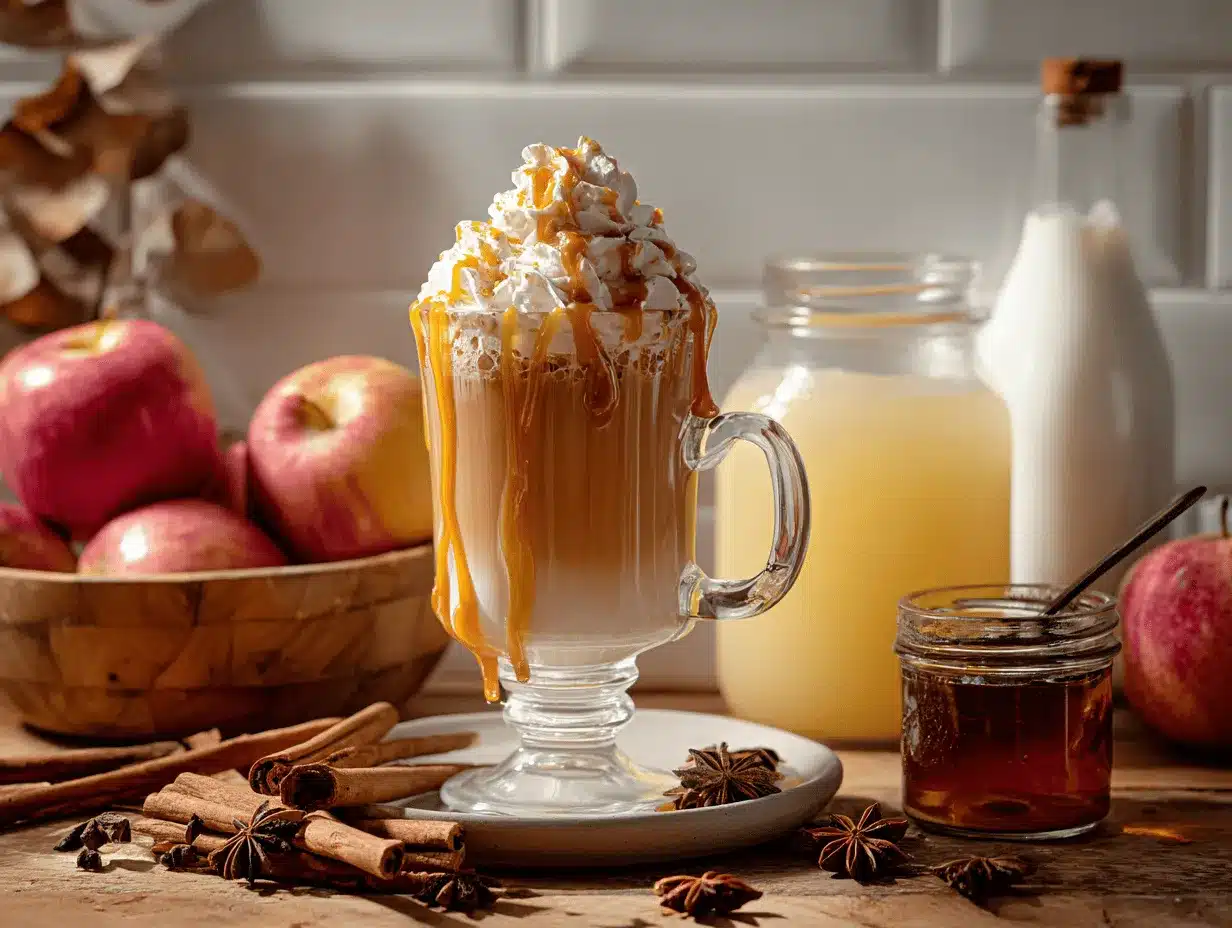 apple cider chai tea latte preparation steps