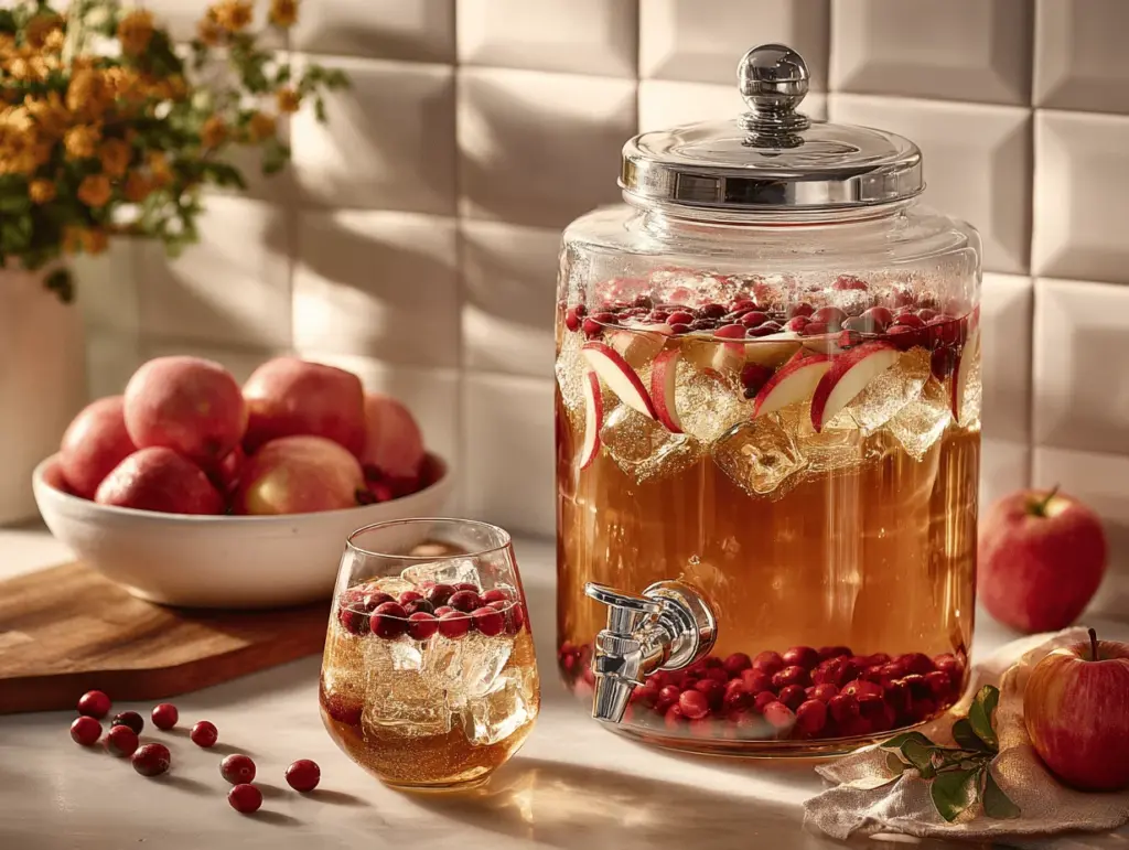 caramel apple cider punch - featured image