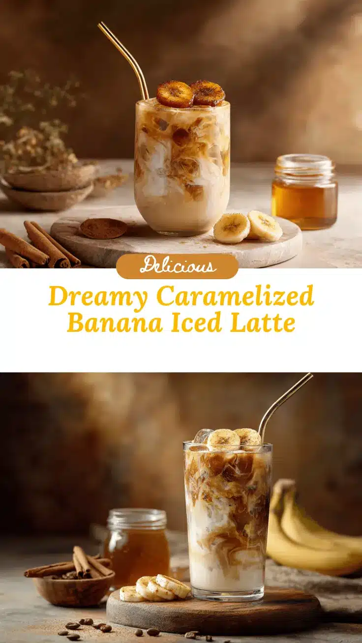 caramelized banana iced latte recipe