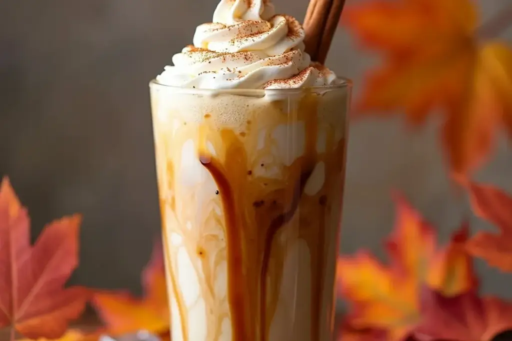 cinnamon maple iced latte