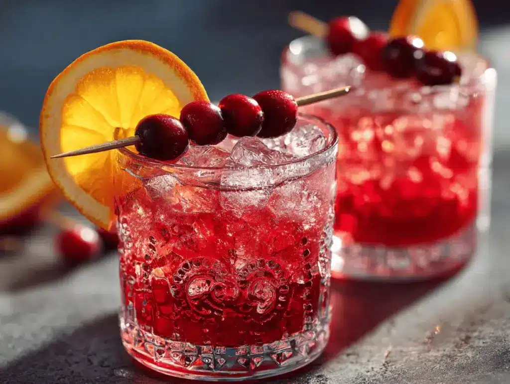 cranberry and orange mocktail - featured image