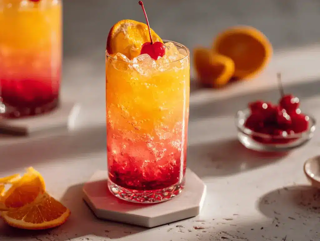 Cranberry Sunrise Mocktail - featured image