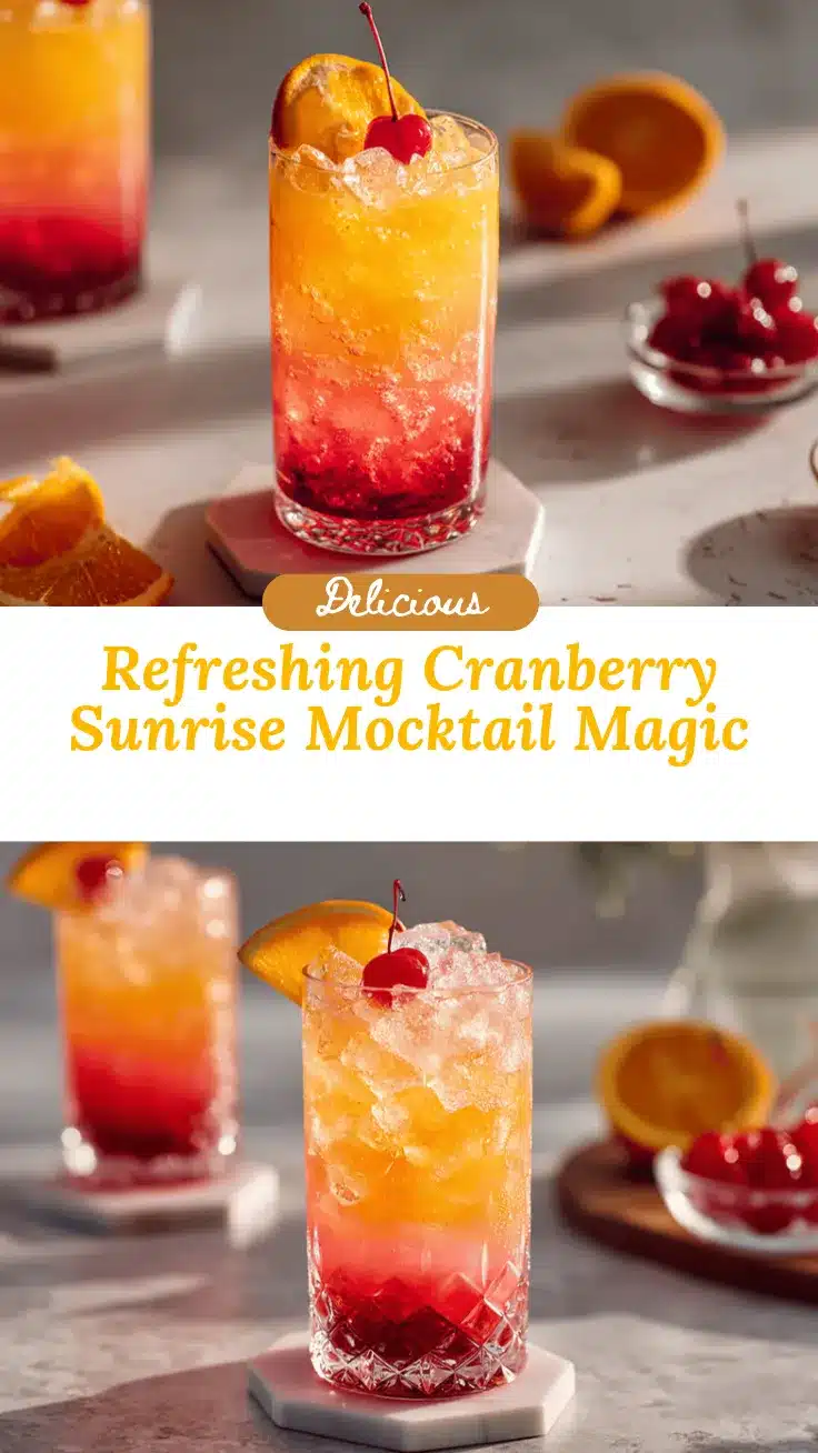 Cranberry Sunrise Mocktail recipe