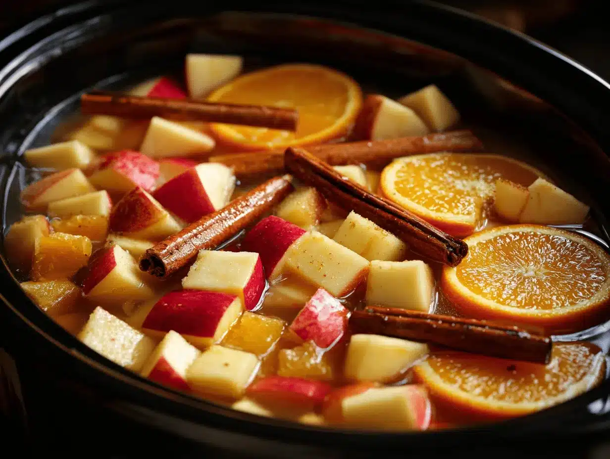 crockpot apple cider preparation steps