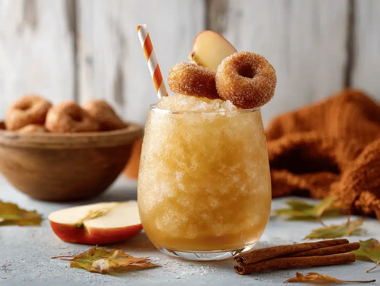 frozen apple cider slushie preparation steps