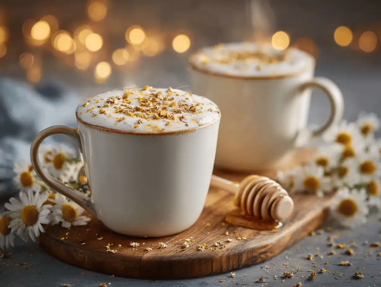 honey chamomile tea latte preparation steps