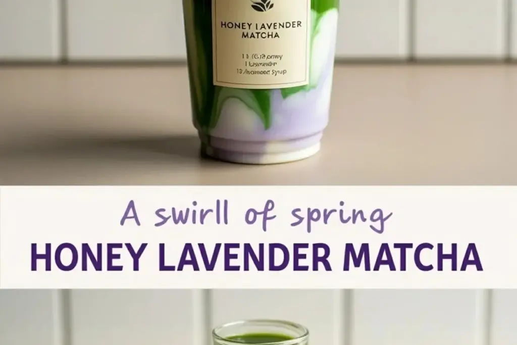 iced honey lavender matcha