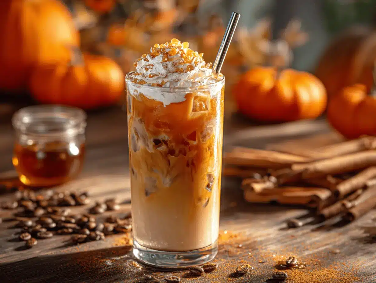 iced pumpkin spiced latte preparation steps
