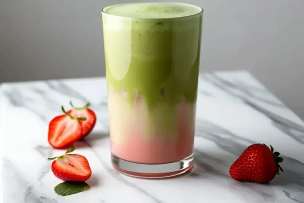 Iced Strawberry Matcha Latte