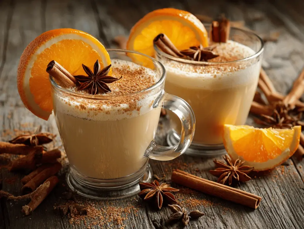 orange cinnamon milk tea - featured image