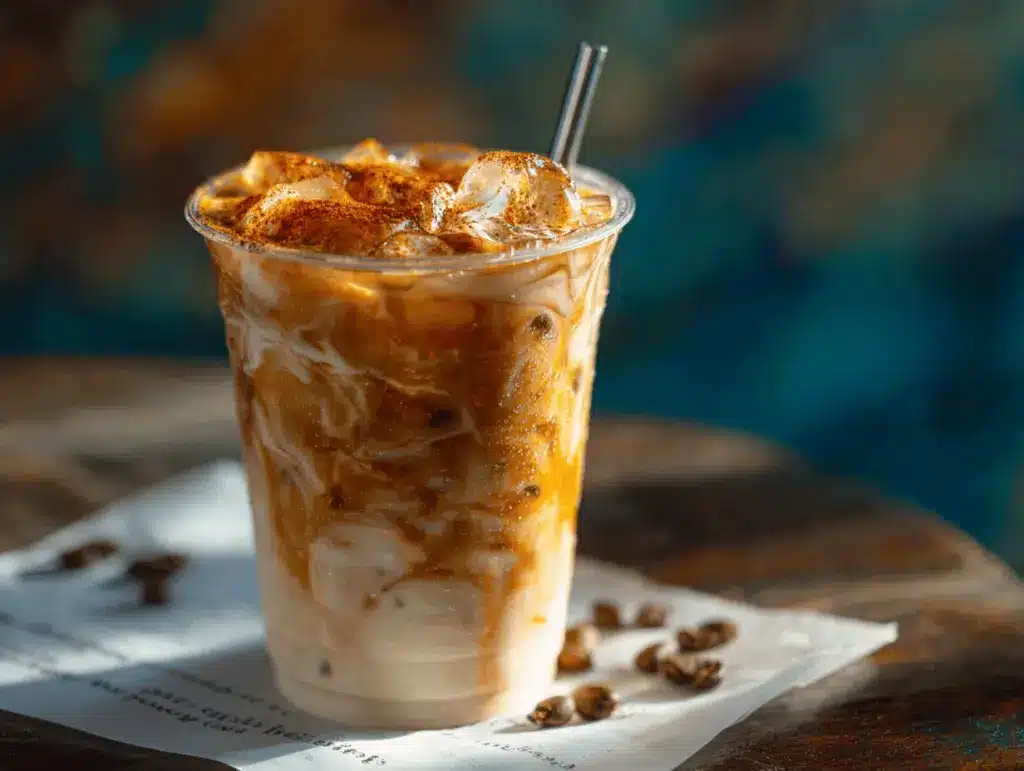 pumpkin chai iced latte - featured image