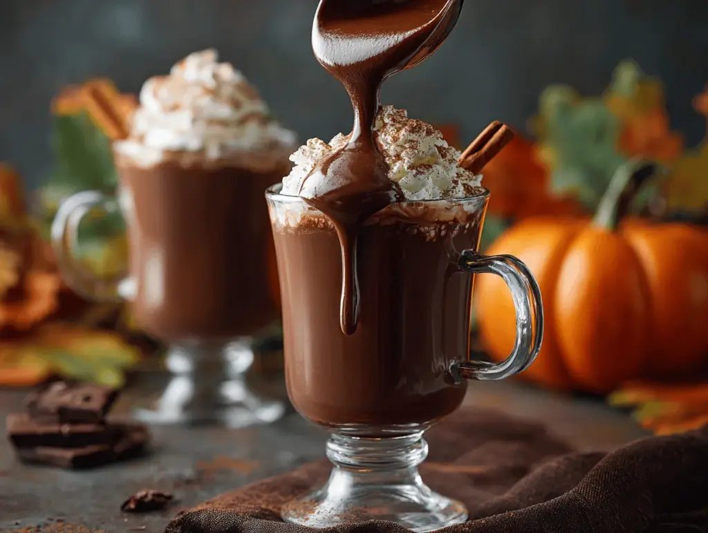 pumpkin hot chocolate - featured image