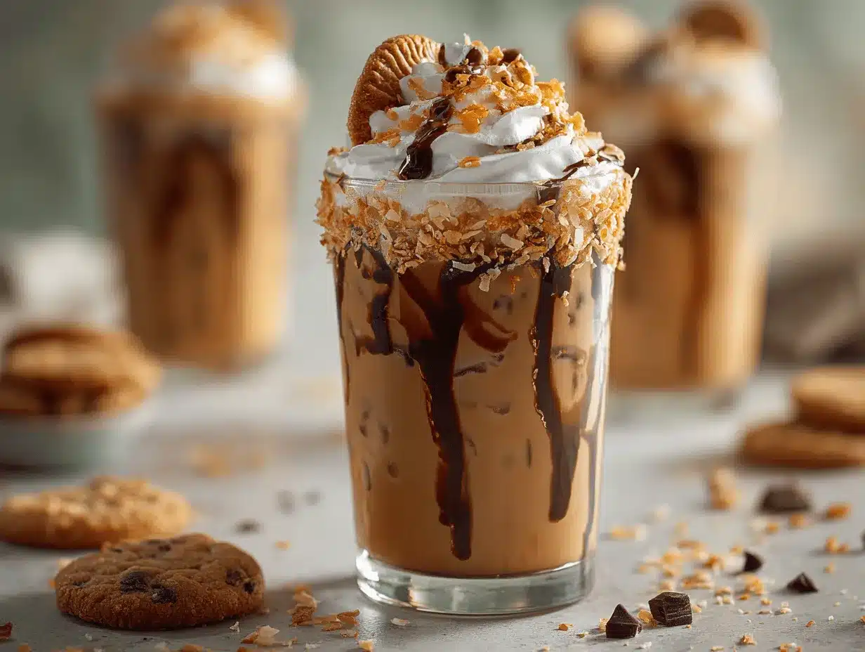 Samoas iced coffee preparation steps