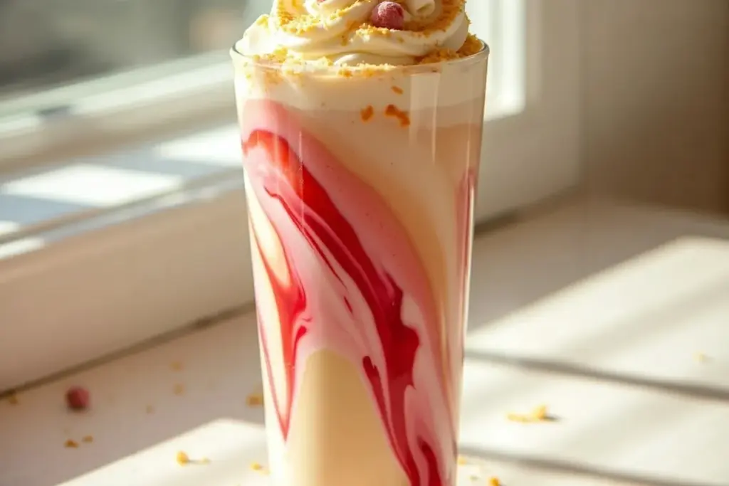 Strawberry Shortcake Iced Latte