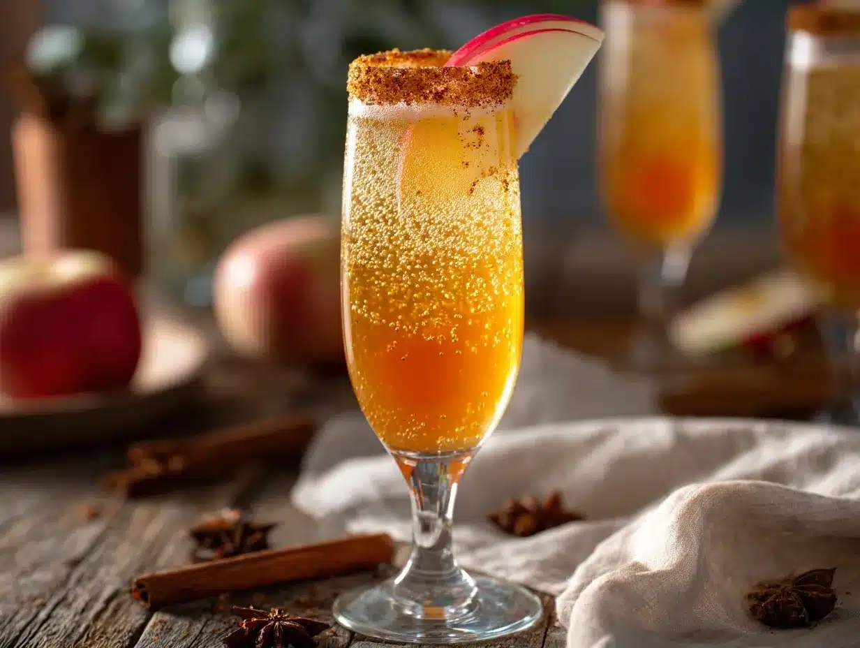 Apple Cider Mimosa preparation steps