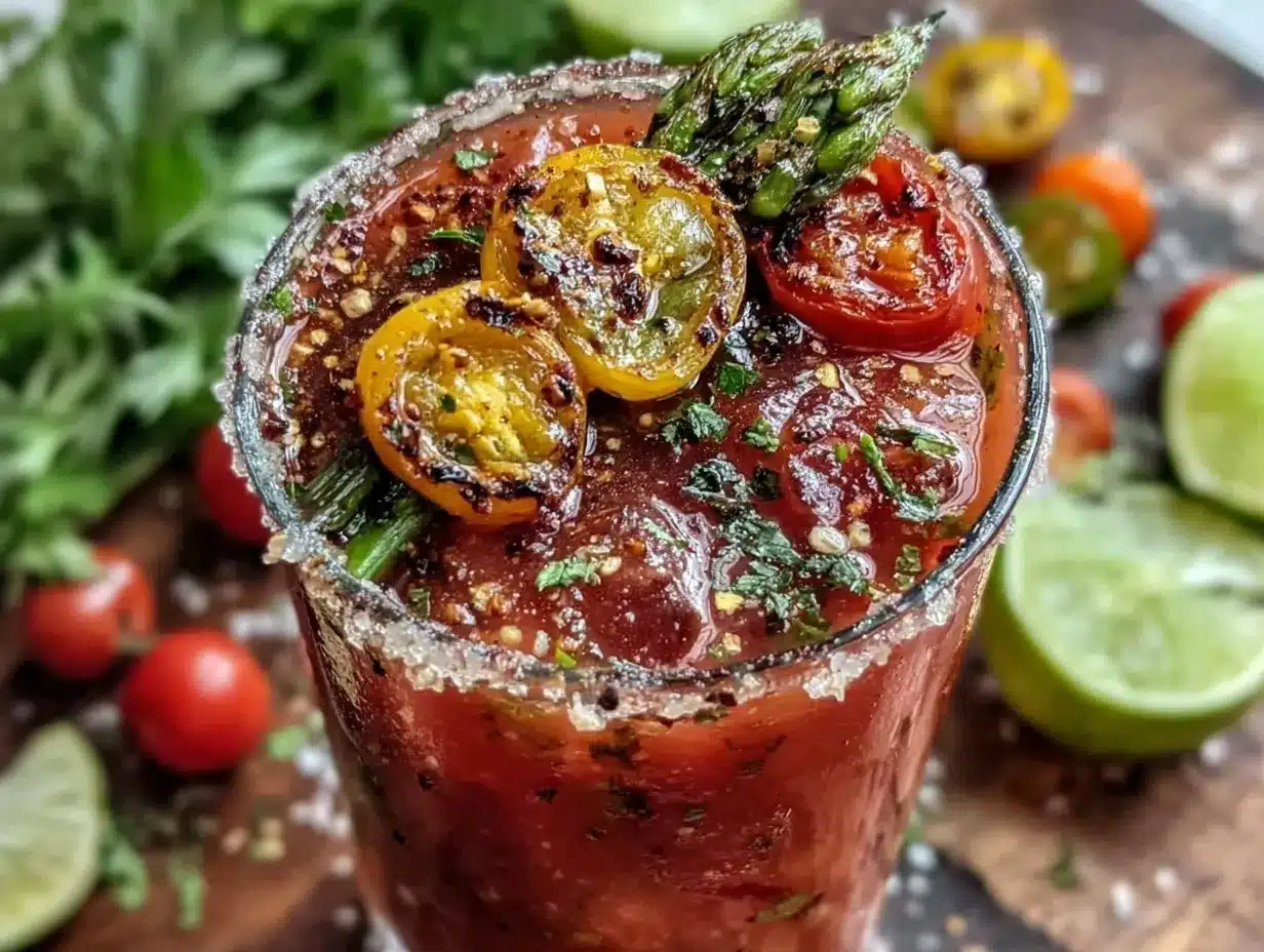 Bell Pepper Bloody Mary preparation steps
