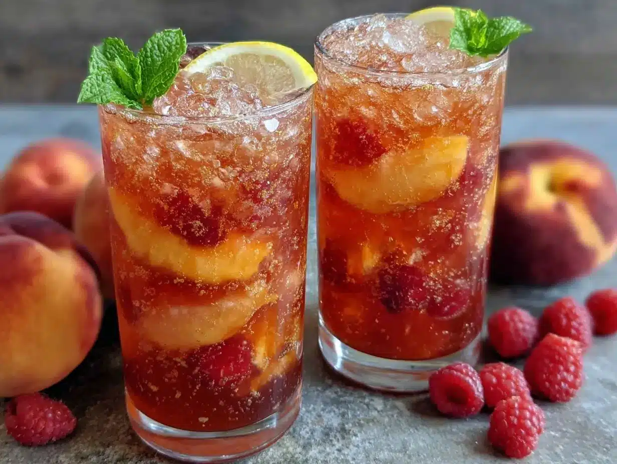Berry Peach Lemonade preparation steps