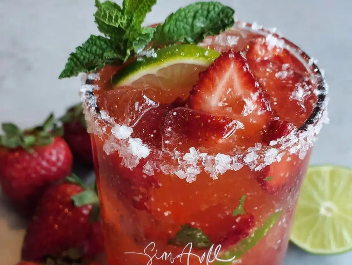 Blushing Lime Berry Spritz preparation steps