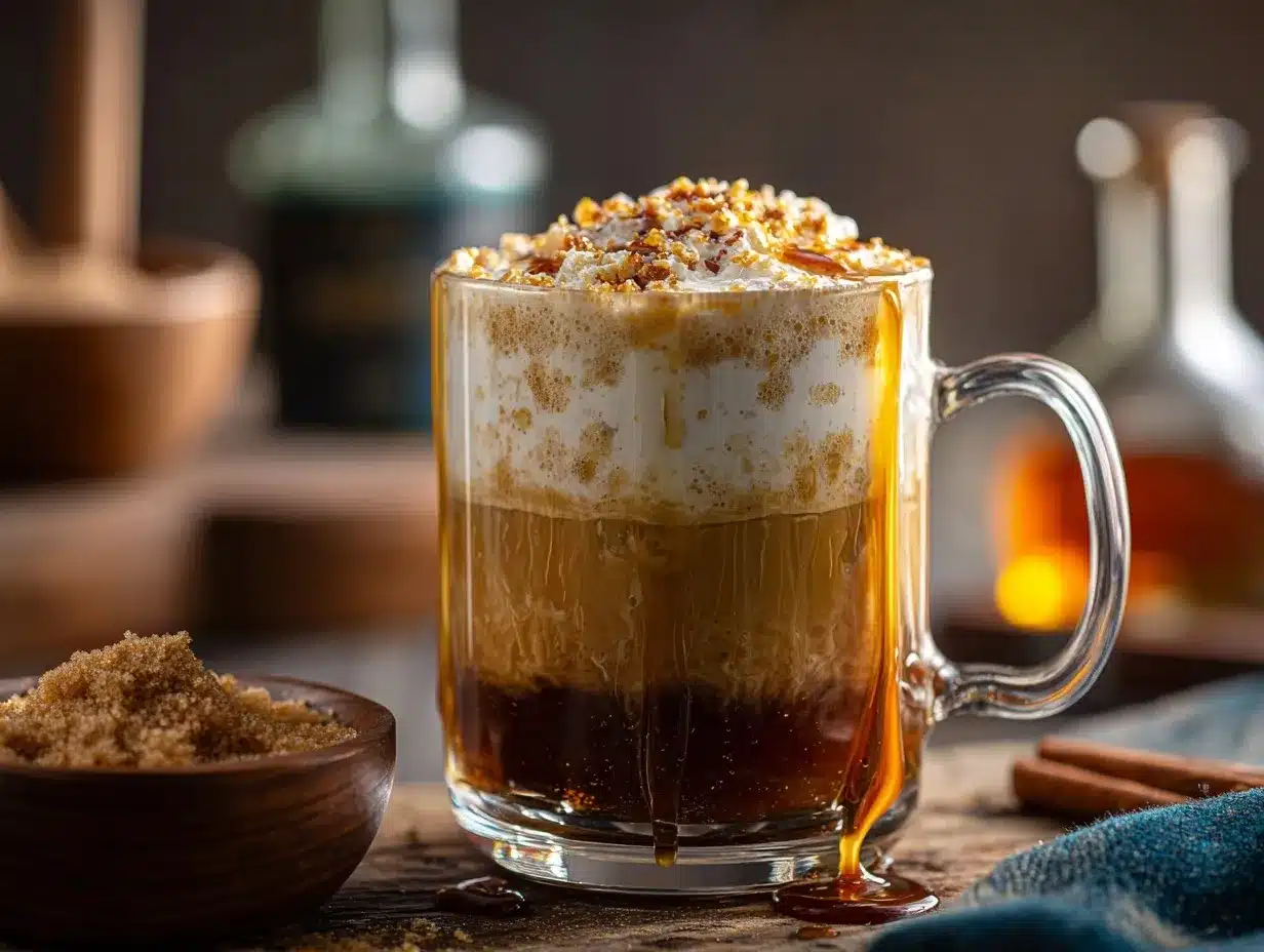 Brown Sugar Bourbon Latte preparation steps