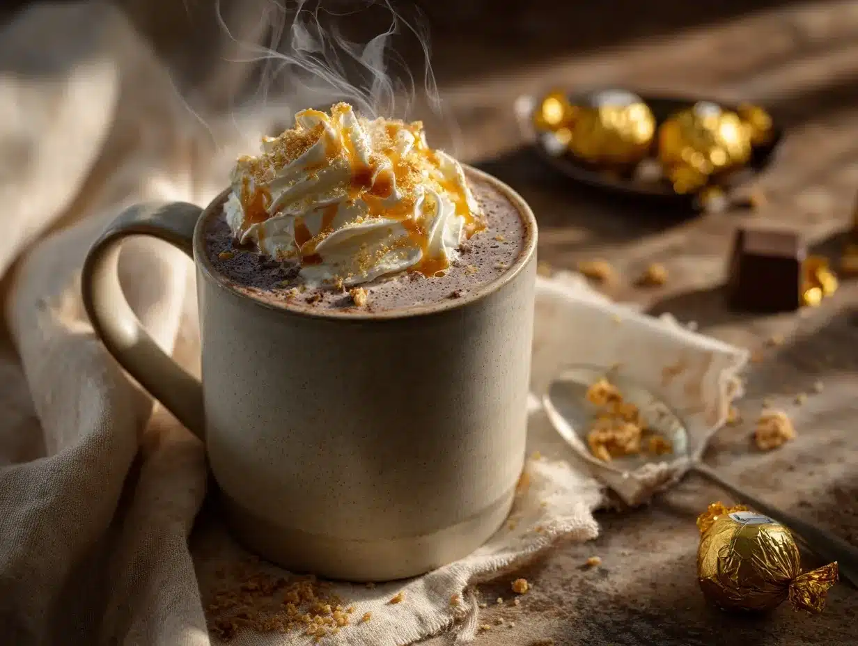 butterscotch hot chocolate preparation steps