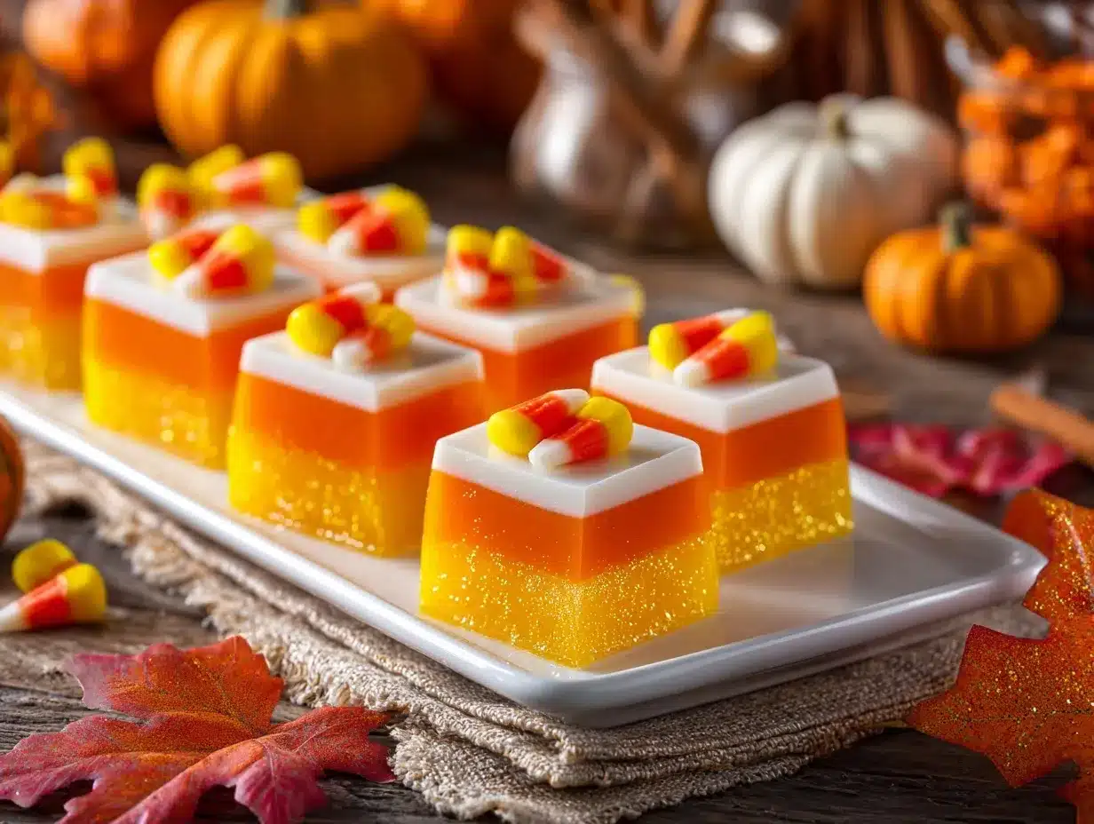 Candy Corn Jello Shots preparation steps