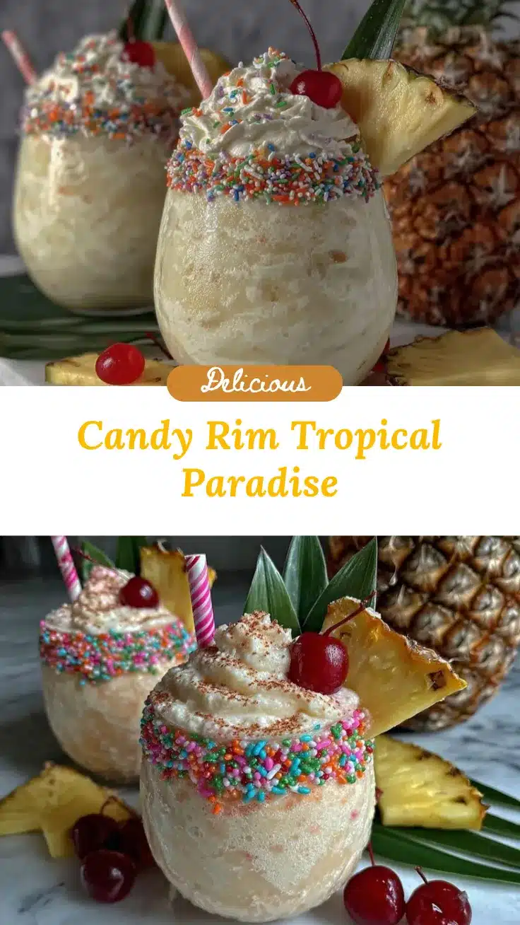 Candy Rim Tropical Bliss Cocktail recipe