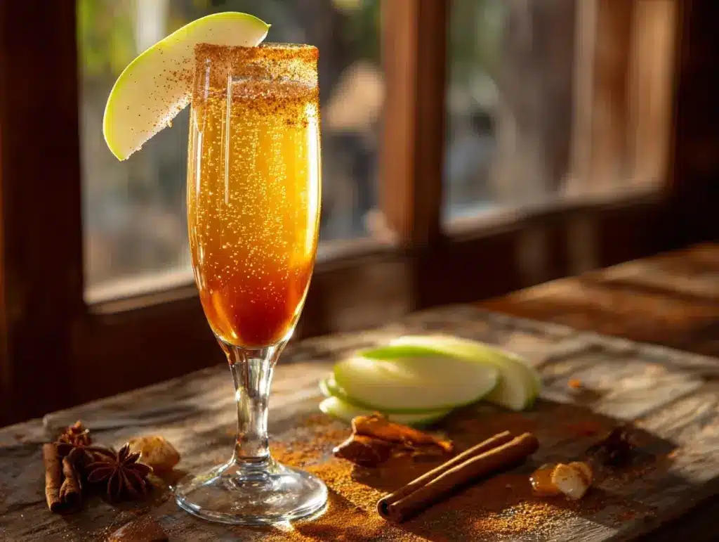 caramel apple mimosa - featured image