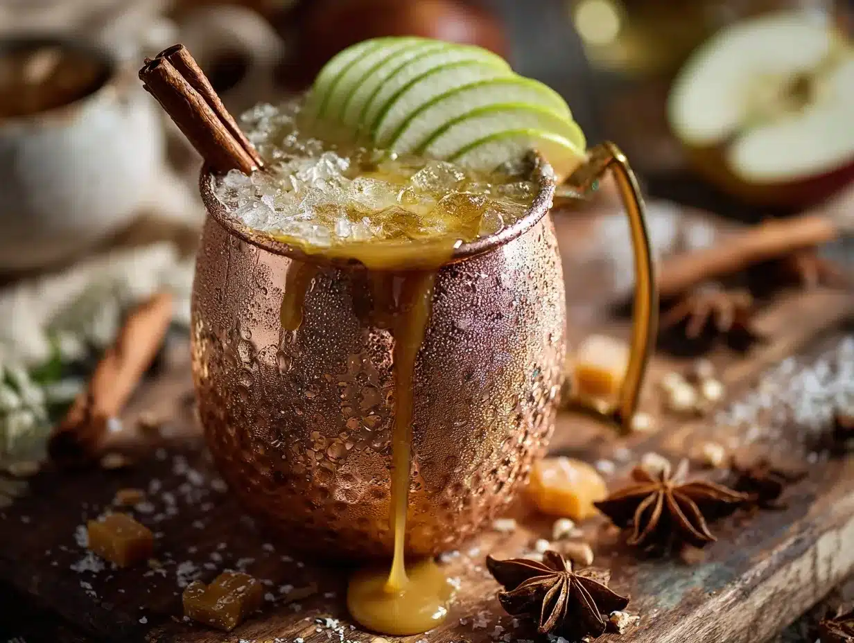 Caramel Apple Moscow Mule preparation steps