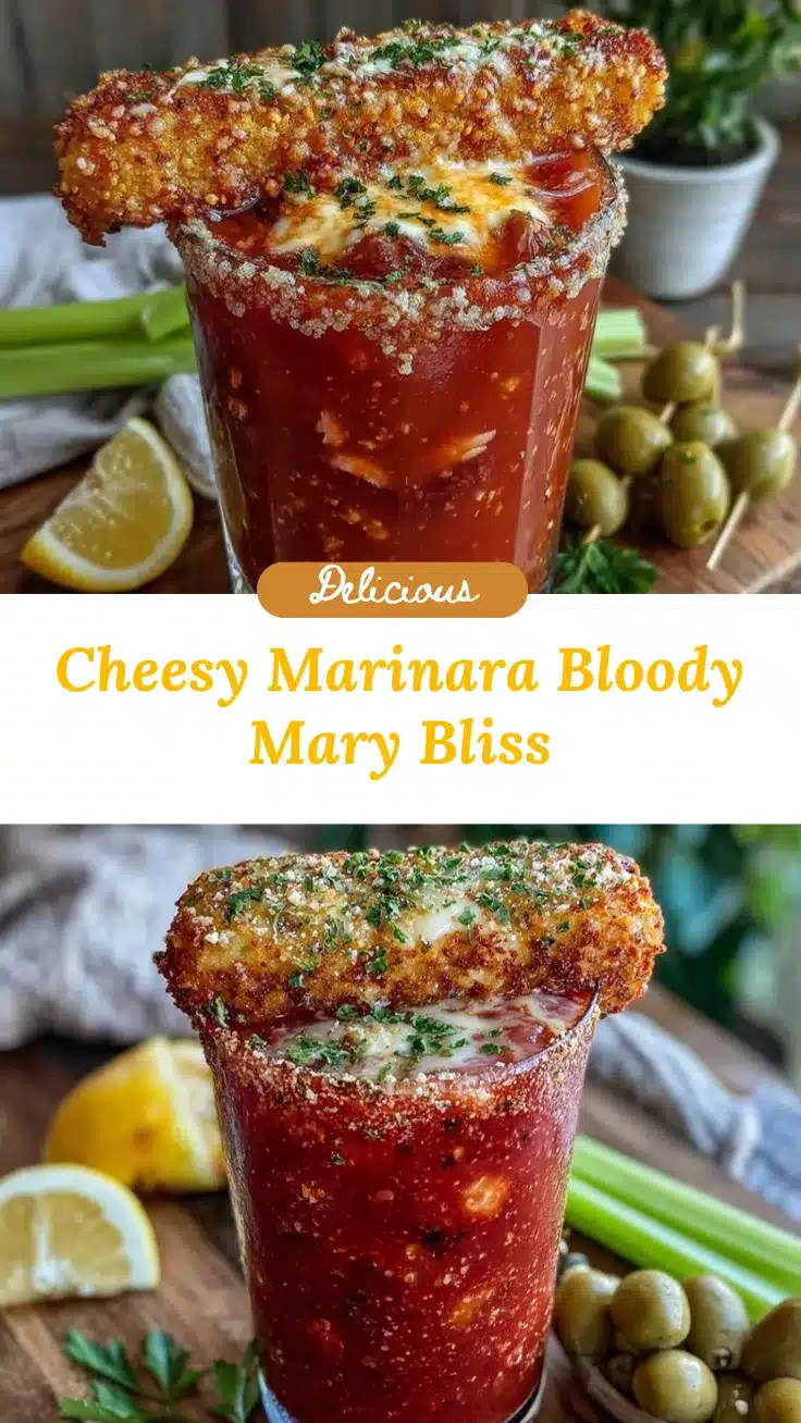 cheesy marinara Bloody Mary recipe
