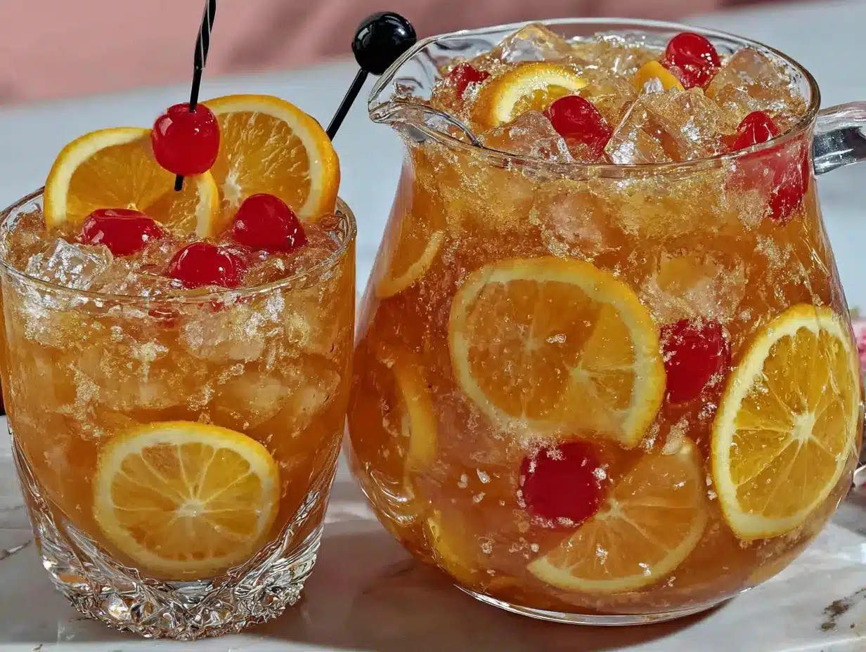cherry citrus cocktail preparation steps