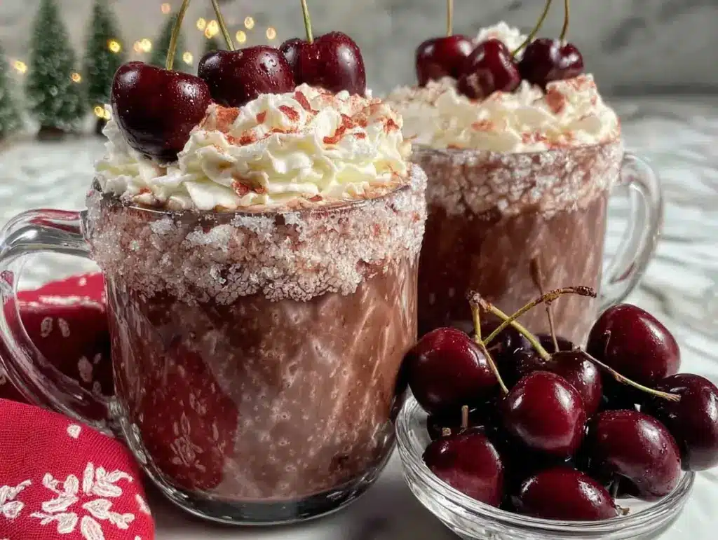 cherry hot cocoa - featured image