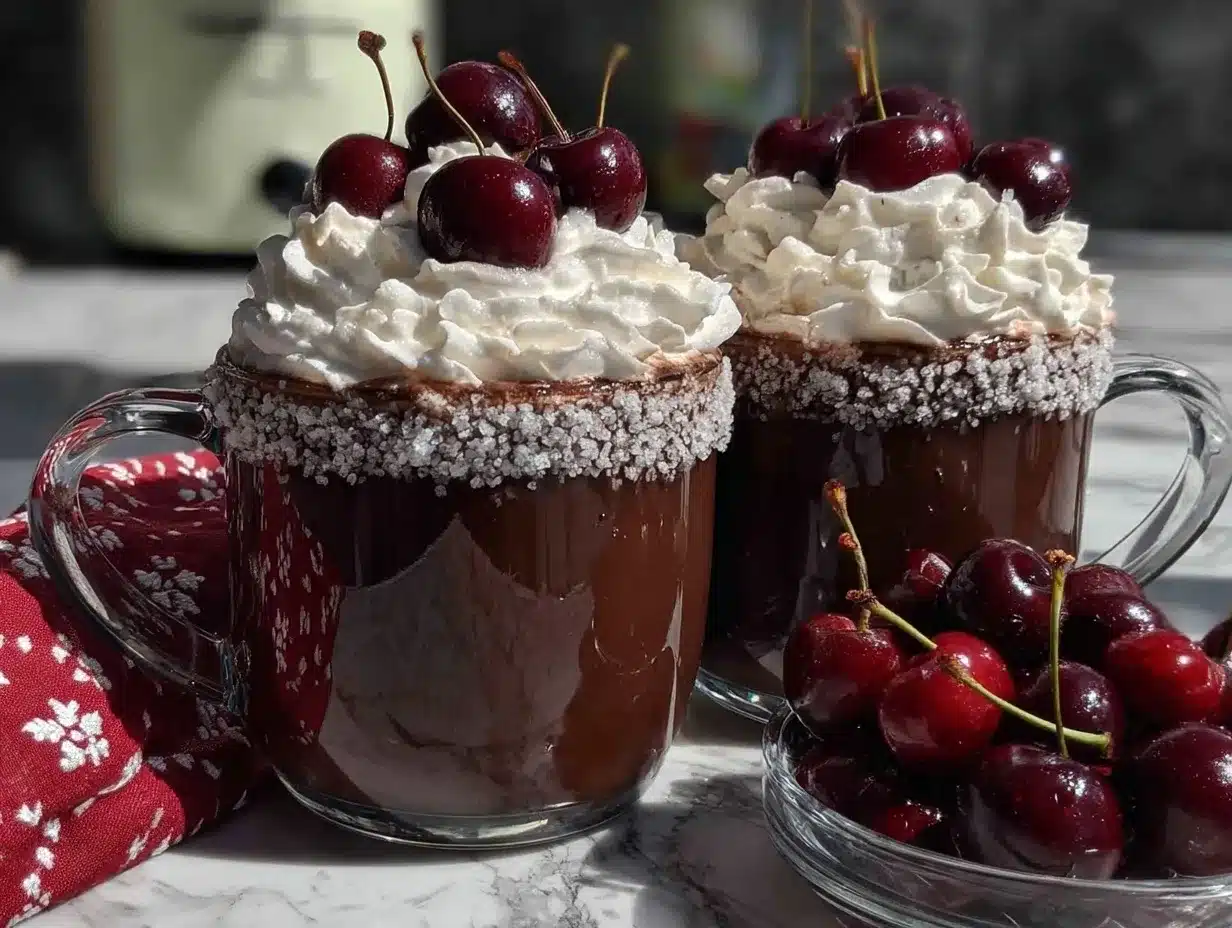 cherry hot cocoa preparation steps