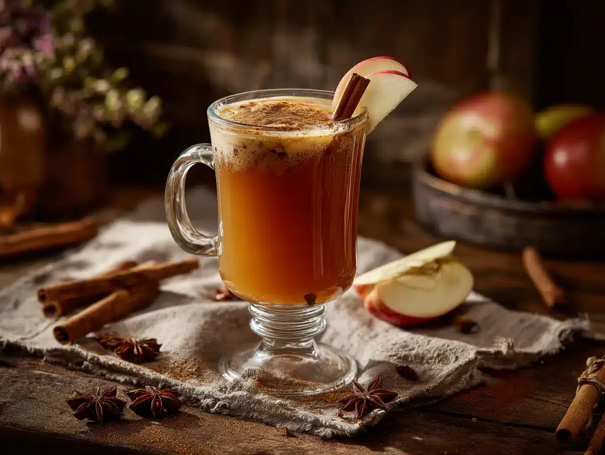 Cider Bourbon Cocktail preparation steps