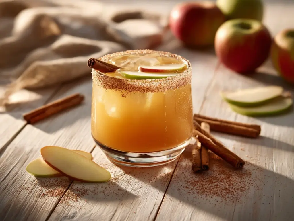 cinnamon apple cider margarita - featured image
