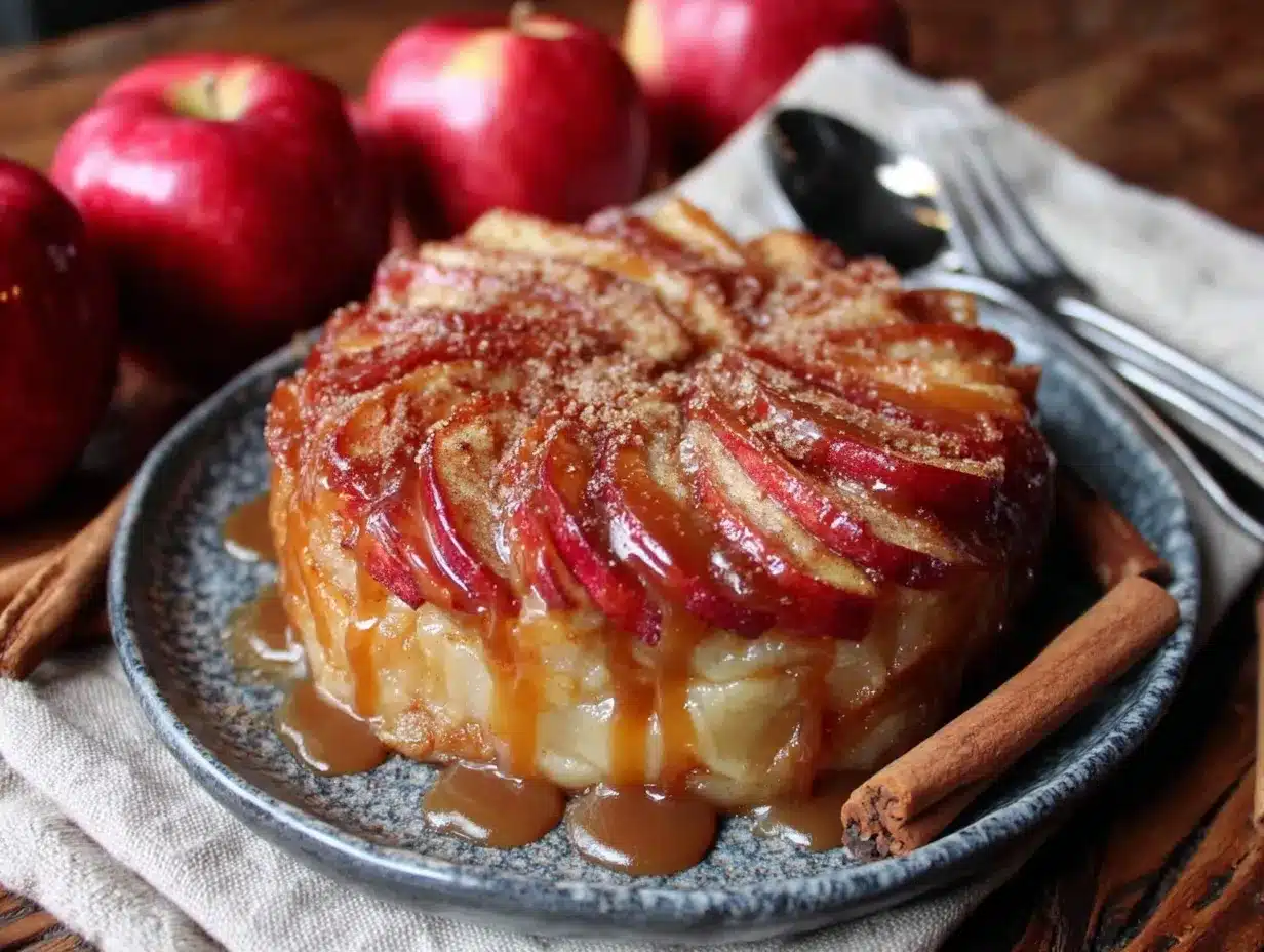 cinnamon caramel apple preparation steps