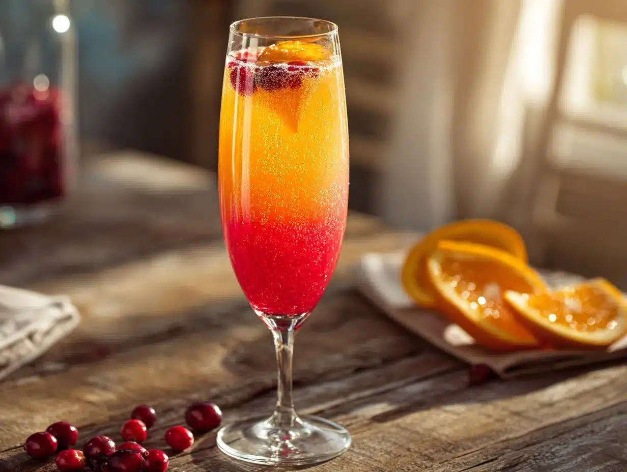 cranberry orange mimosa preparation steps