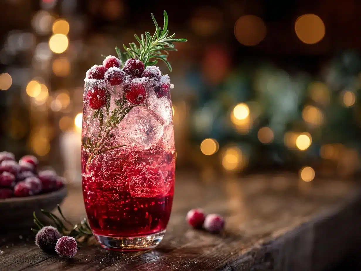 Cranberry Vodka Sparkler preparation steps