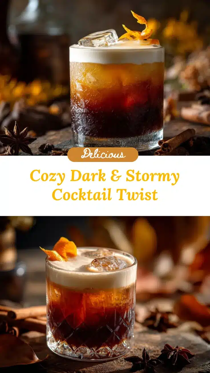 Dark & Stormy Fall Cocktail recipe