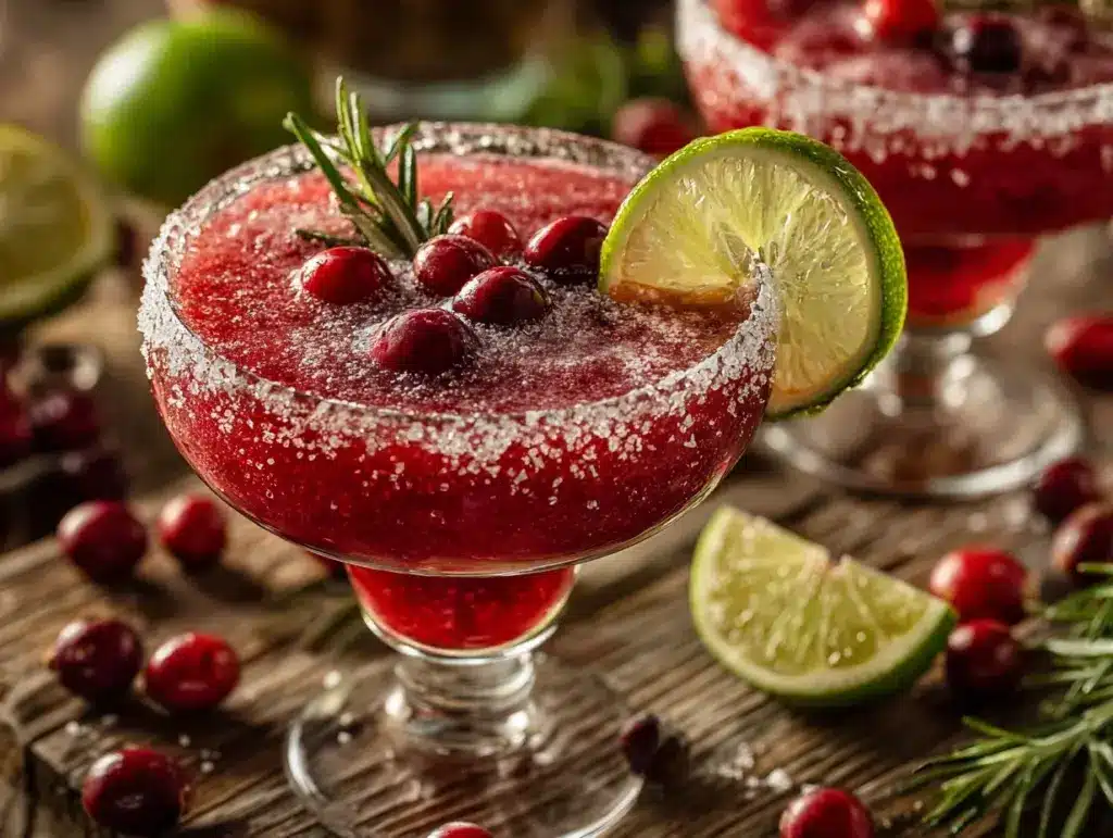 frosted cranberry margarita - featured image