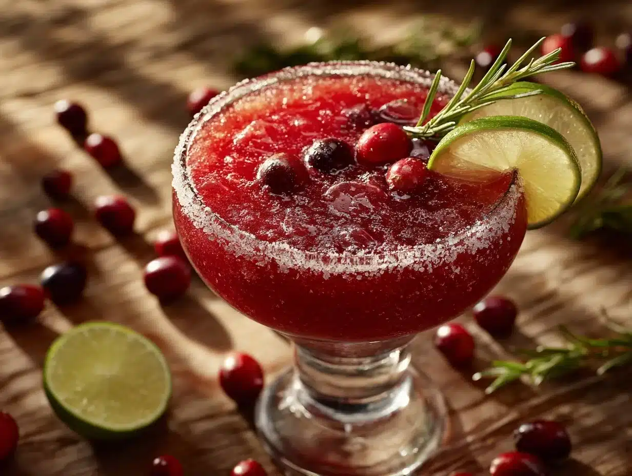 frosted cranberry margarita preparation steps